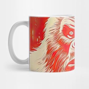 Bigfoot in japan retro art Mug